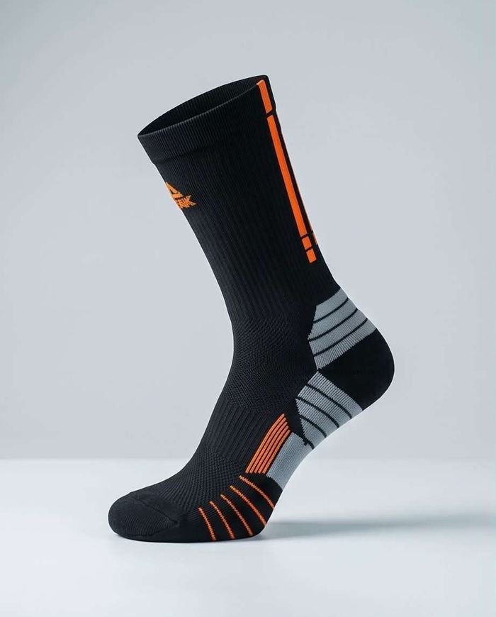 running socks black white