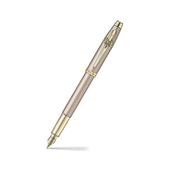 PEN SHEAFFER EIP 100 E9377 CHAMPAGNE GOLD FINISH BODY AND TRIMS WITH BOW EMBLEM MEDIUM FP