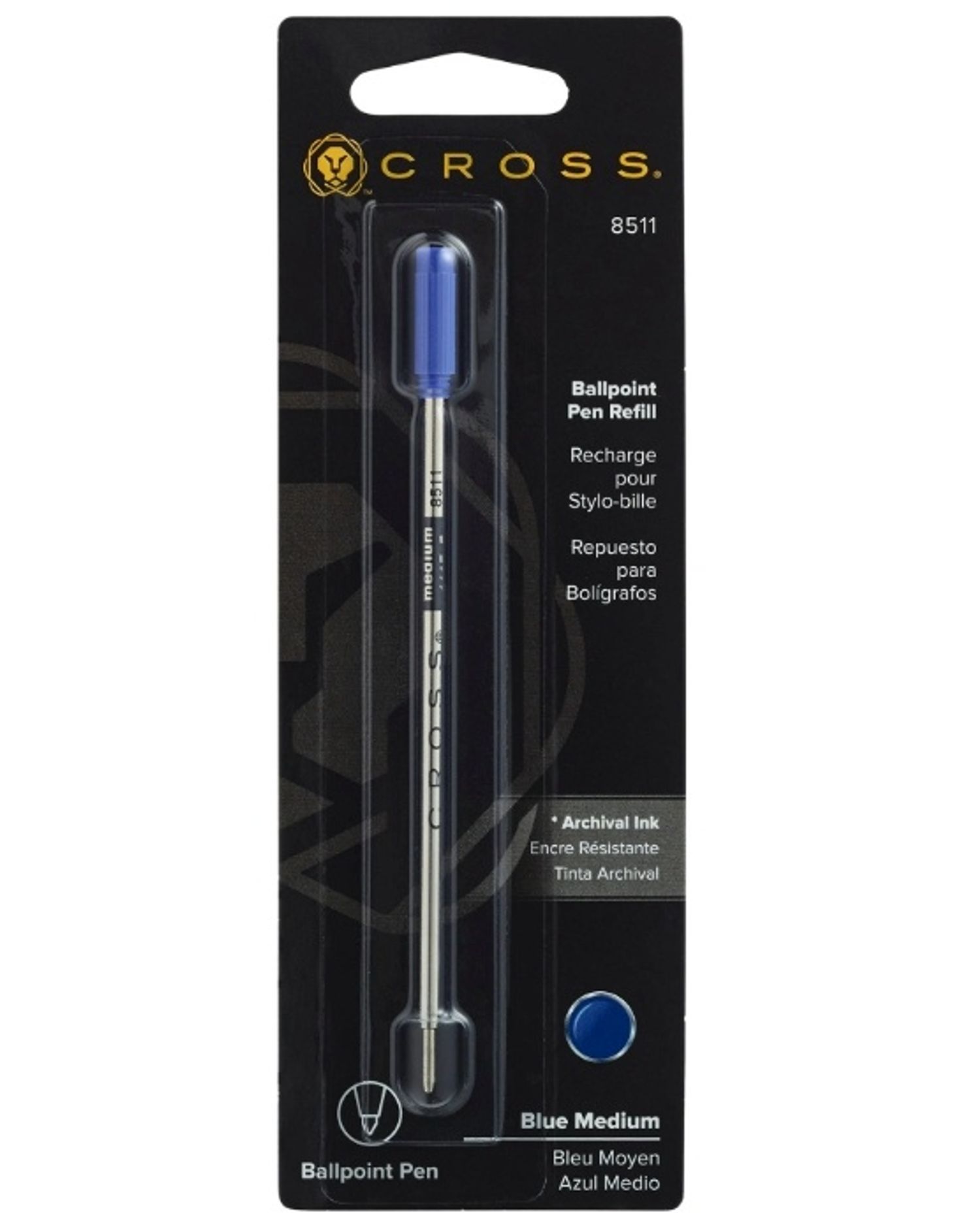 Ballpoint Pen Refill - Blue - Medium -Dual Pack