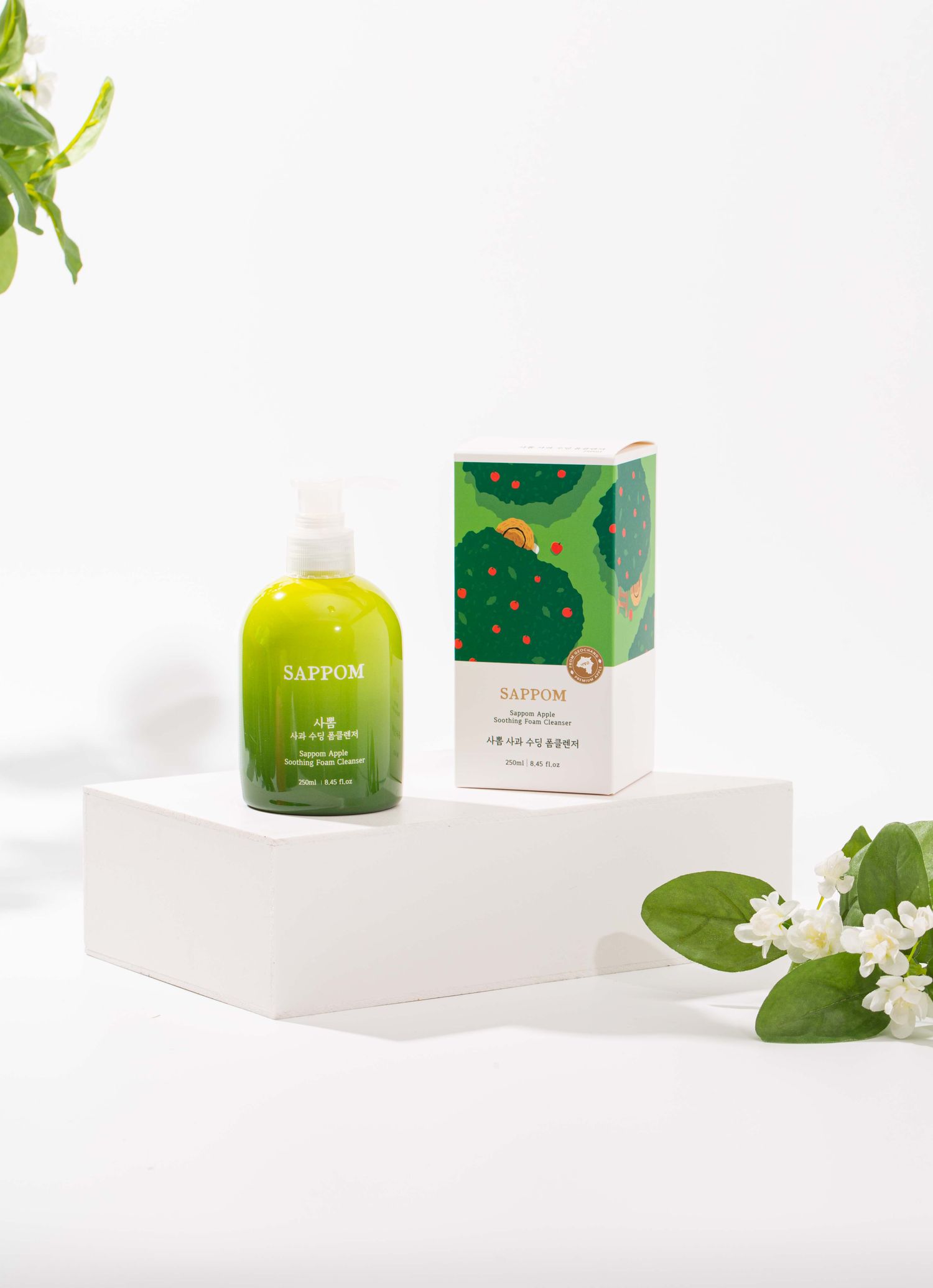 Sappom  Apple Soothing Foam Cleanser-Саппом Алим Тайшруулах хөөсөн цэвэрлэгч 250 мл