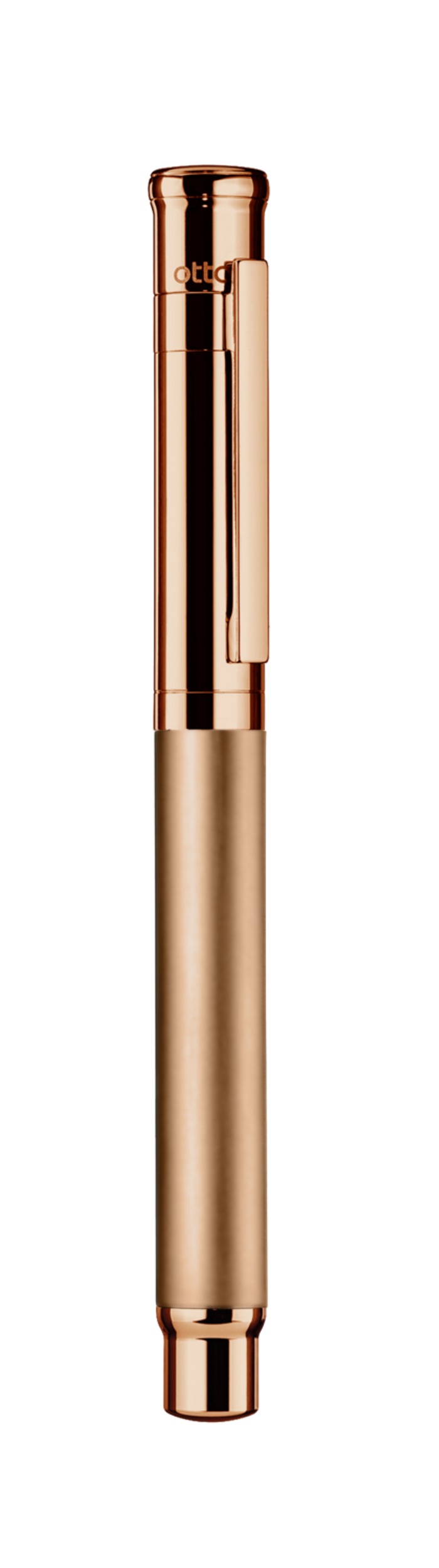 Otto-Hutt Design 04 Fountain Pen - Rose gold, Barrel rosegold plated matte, parts rosegold plated shiny