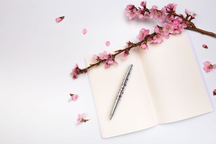 ATX® Cherry Blossom Polished Chrome with Polished Chrome Appointments Rollerball Pen 