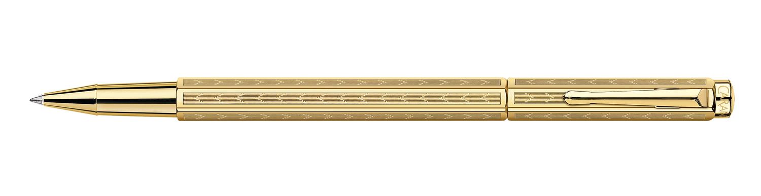 Caran d'Ache ECRIDOR™ CHEVRON Gold Rollerball Pen