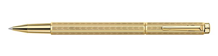 Caran d'Ache ECRIDOR™ CHEVRON Gold Rollerball Pen
