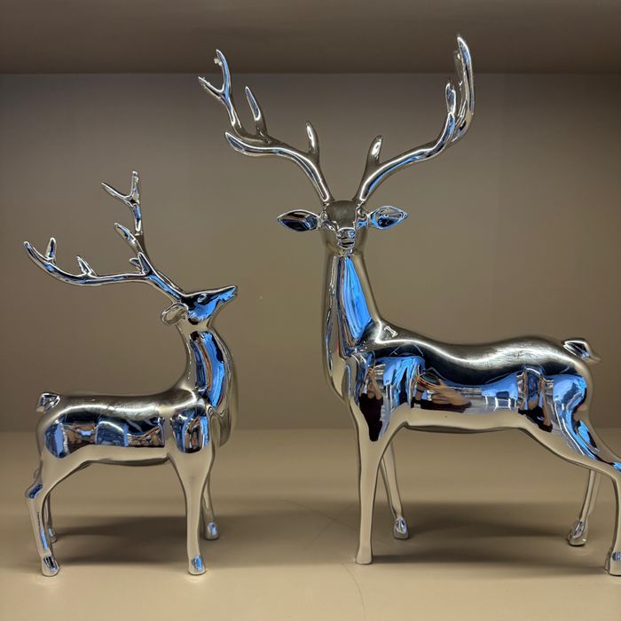 Декор мөнгөлөг хос буга 