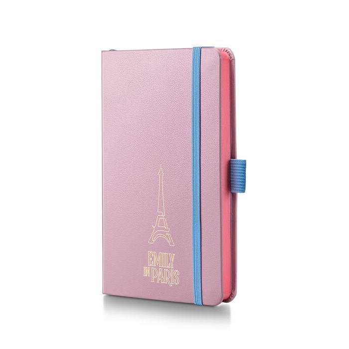 NOTEBOOK SHEAFFER EIP SMALL HARD COVER 90GSM INK FRIENDLY PAPER WITH EMBOSSED EIFFEL TOWER PINK