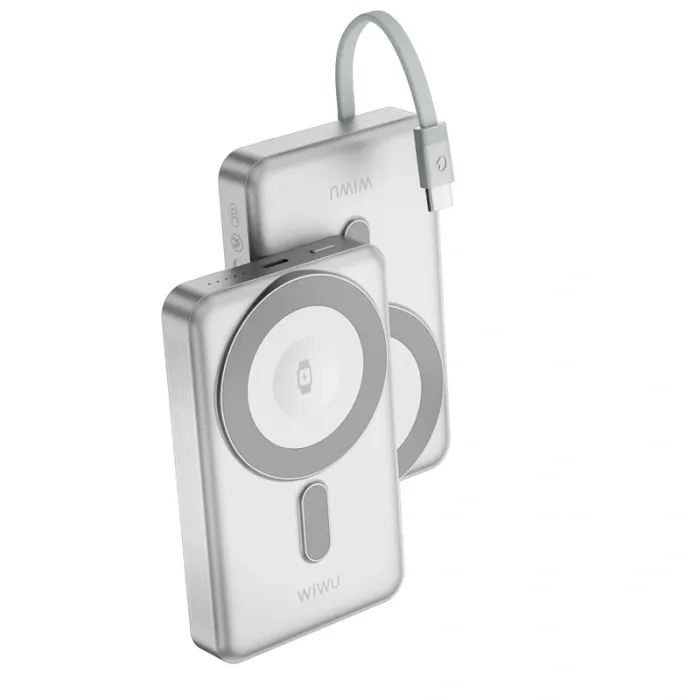 WiWU Elite Power Bank Wi-P056 10000mAh Portable Power source with charger stand built-in cable