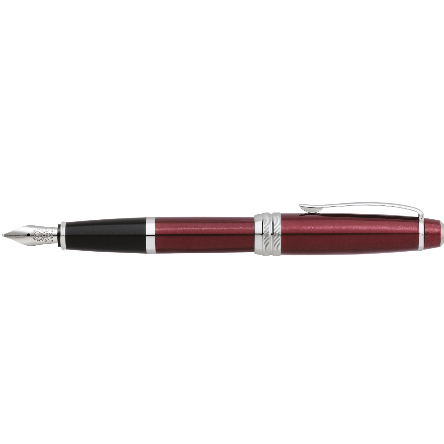 Bailey™ Red Lacquer Stainless Steel Medium Nib Fountain Pen