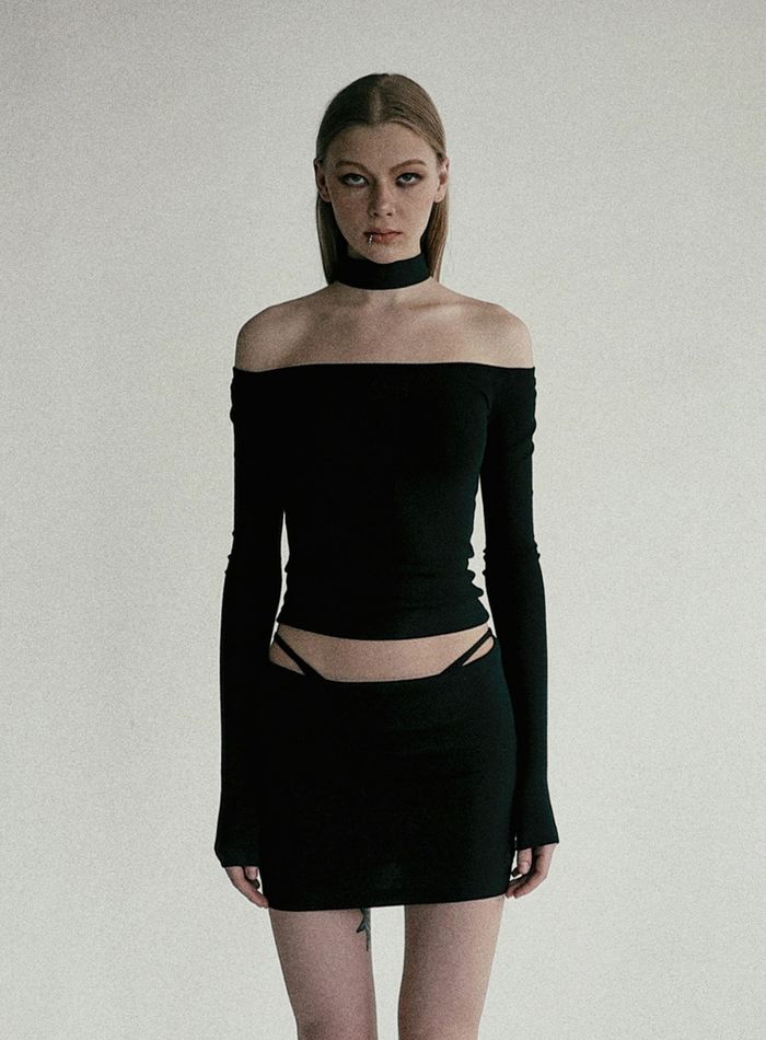 Beyond Soft Off-Shoulder Top - Black