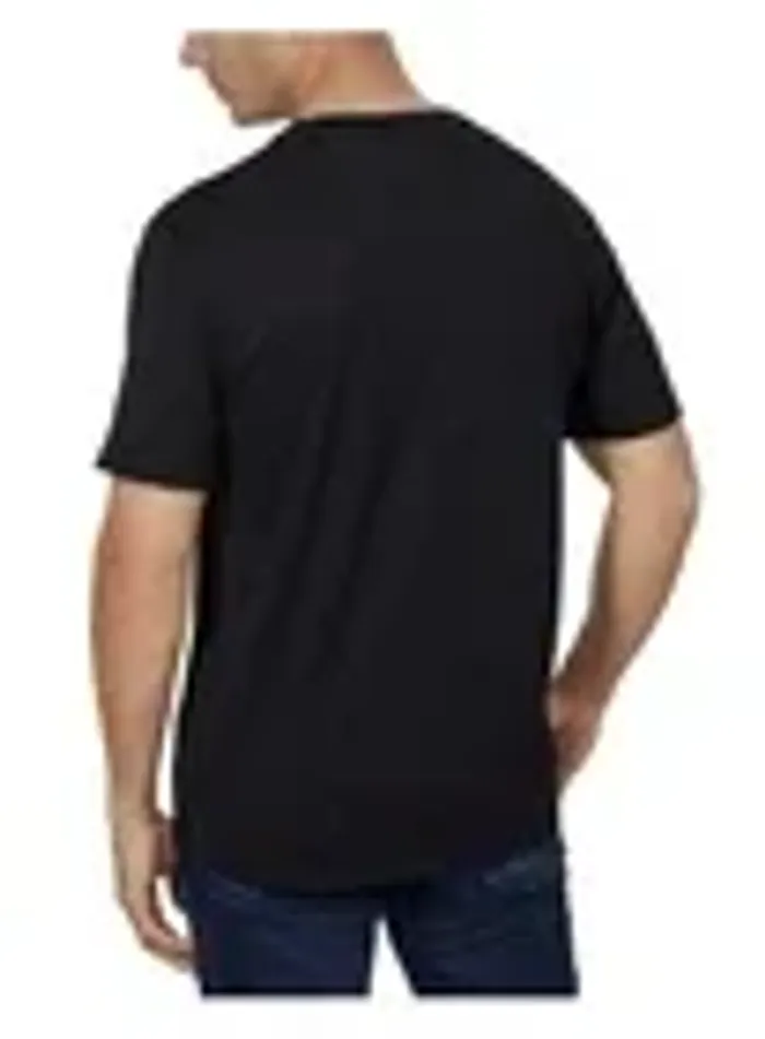 Men's Calvin Klein Black Luxe Short Sleeve Dress Tee Shirt, Size L