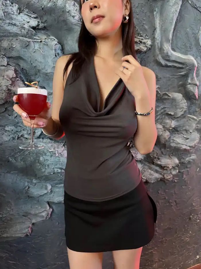 Lyocell halter neck top
