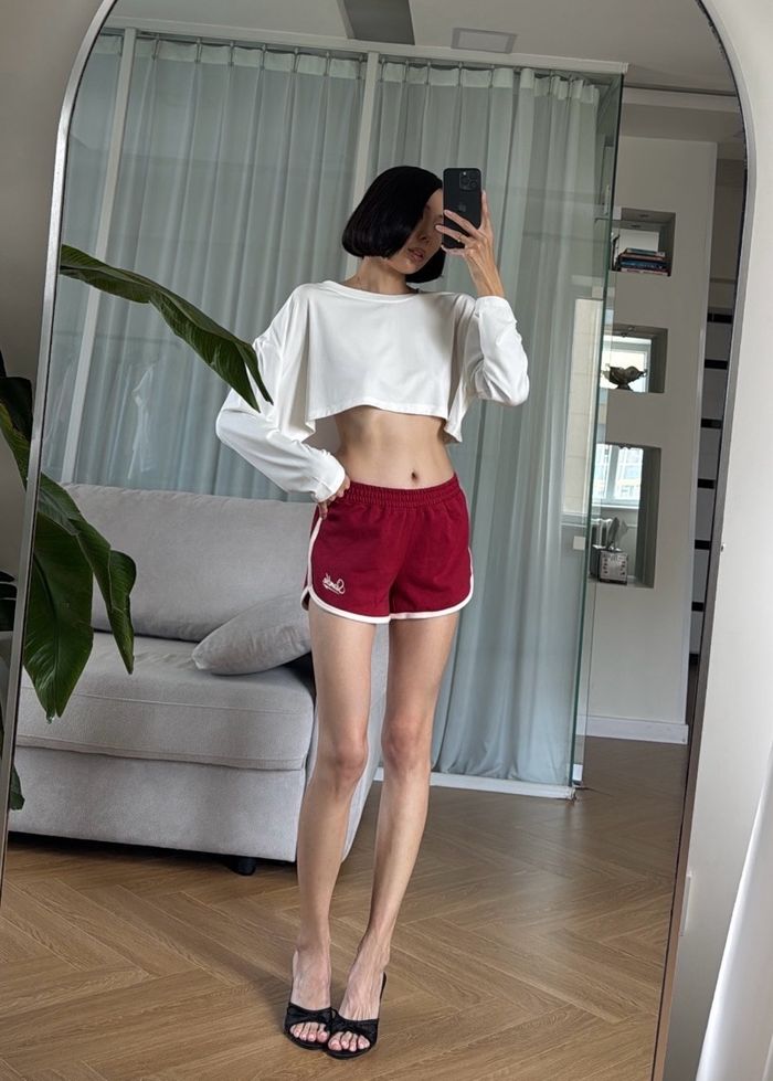 Cropped Top & Cotton shorts