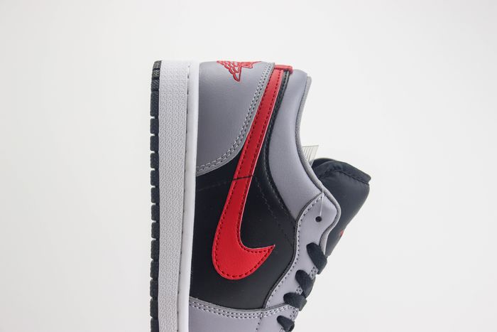 Jordan 1 Low Cement Grey Fire Red (Women's)