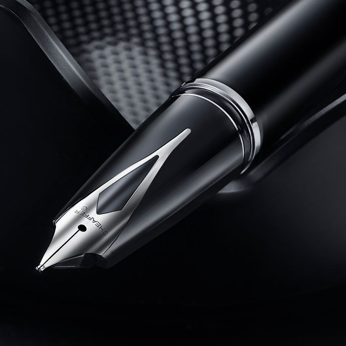 PEN SHEAFFER LEGACY 9064 BLACK AND CHROME TRIMS FP MEDIUM