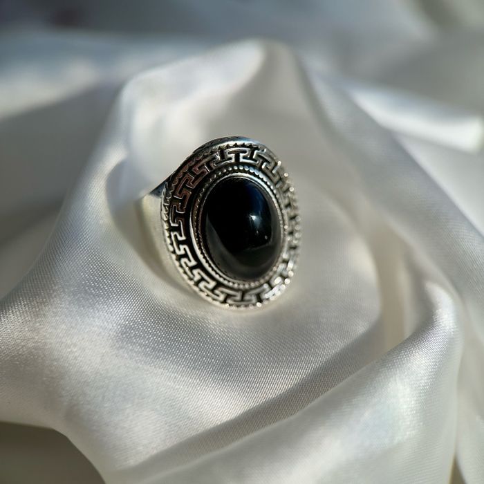 Black Obsidian Ring | Эрэгтэй Бөгж