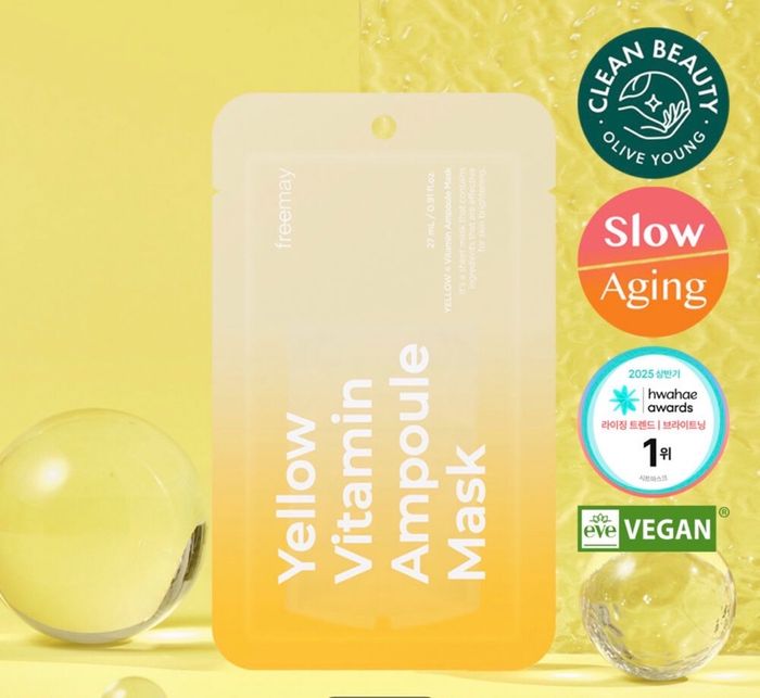 FREEMAY YELLOW VITAMIN AMPOULE MASK 