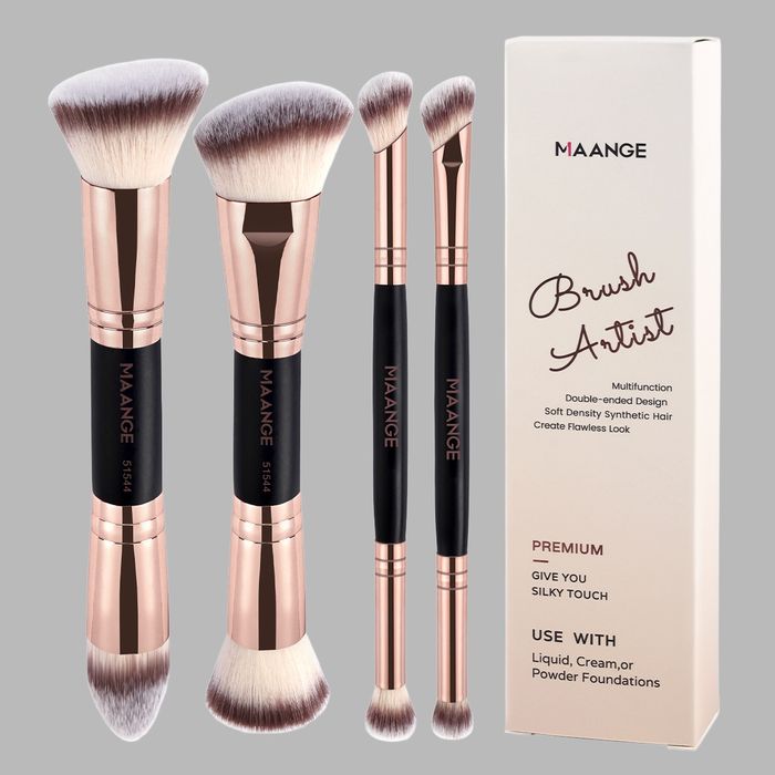 4pcs makeup brush- black gold
