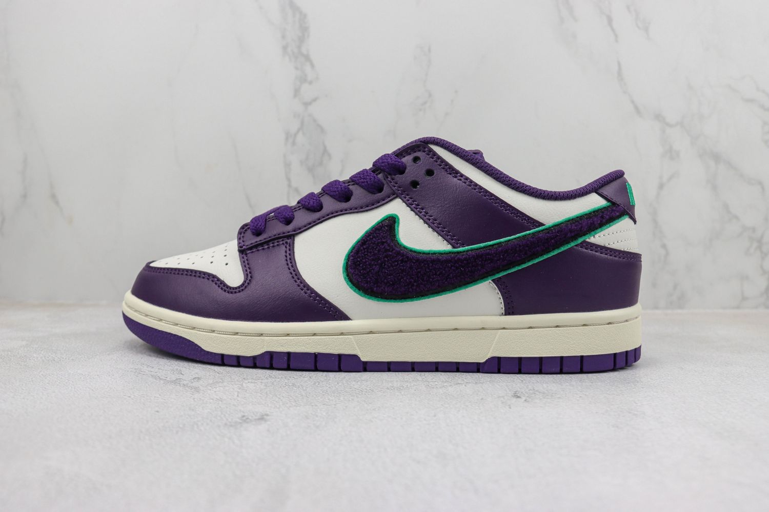Nike Dunk Low Chenille Swoosh Grand Purple 