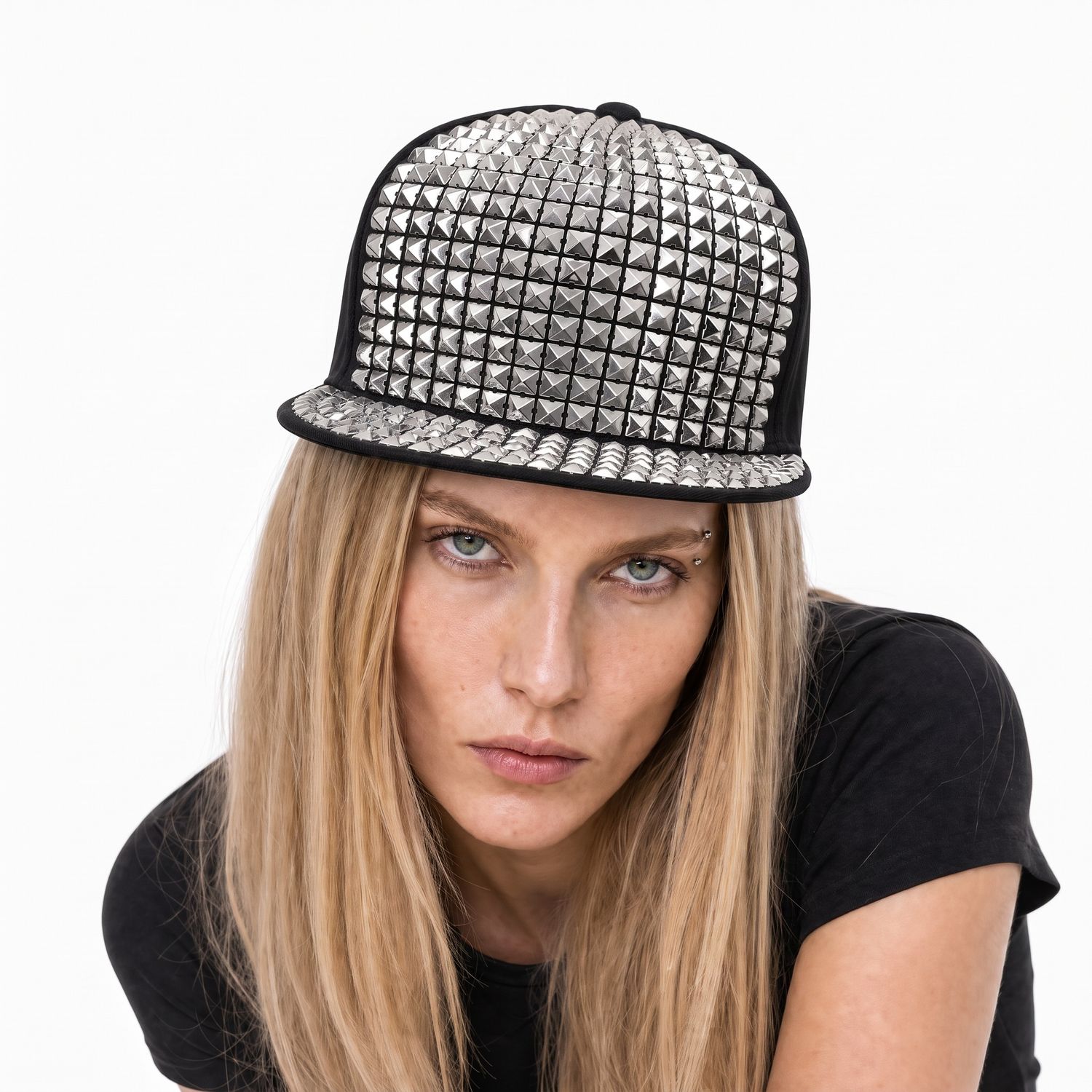 Silver Studded Snapback