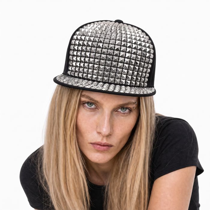 Silver Studded Snapback