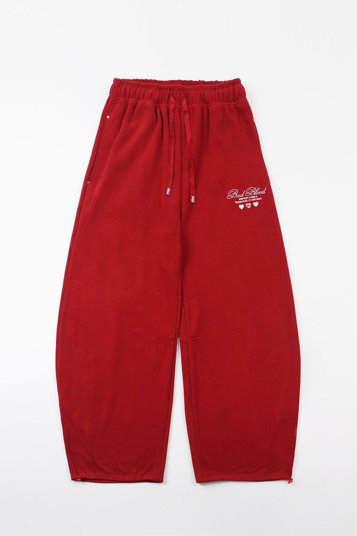 Classic Logo 2 Way Curved Jogger Trousers - Red