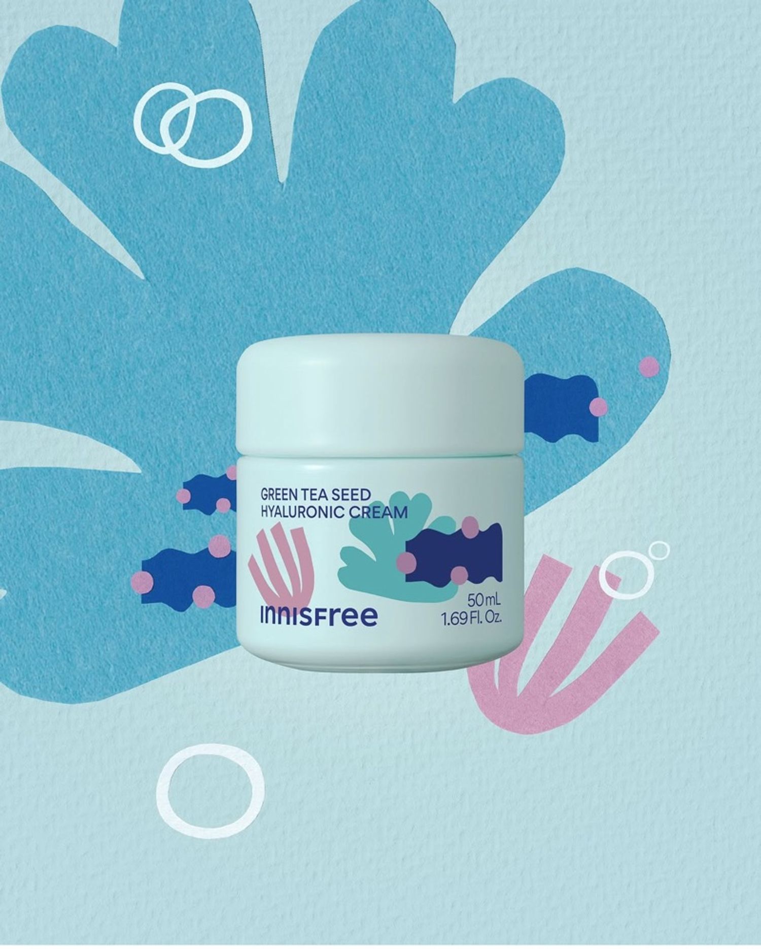 IINNISFREE GREEN TEA SEED HYALURONIC CREAM 50ML 