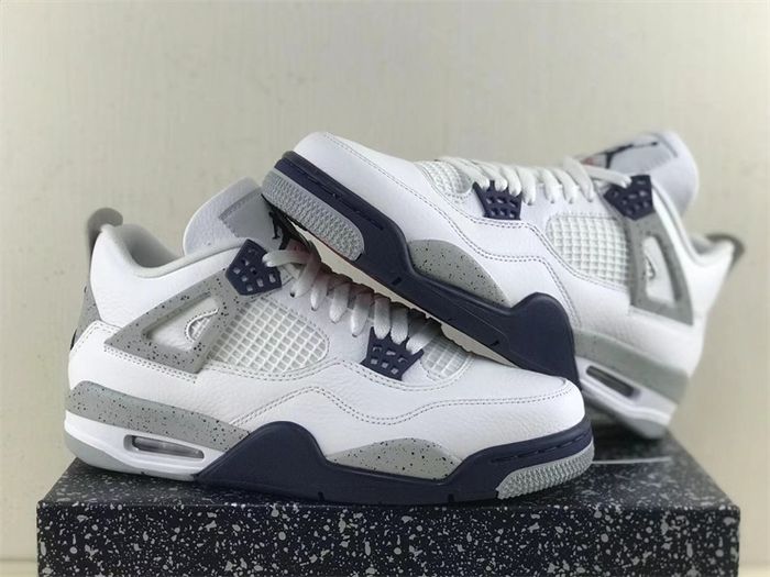 PK God Batch Air Jordan 4 Retro White Midnight Navy 