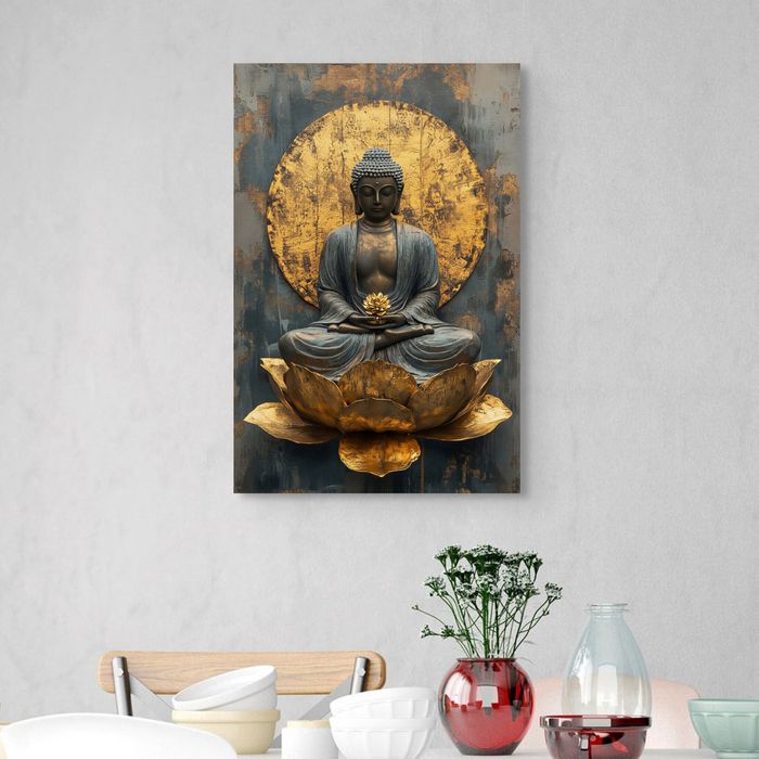 Алтлаг бадамлянхуа цэцэгтэй будда хөшөө