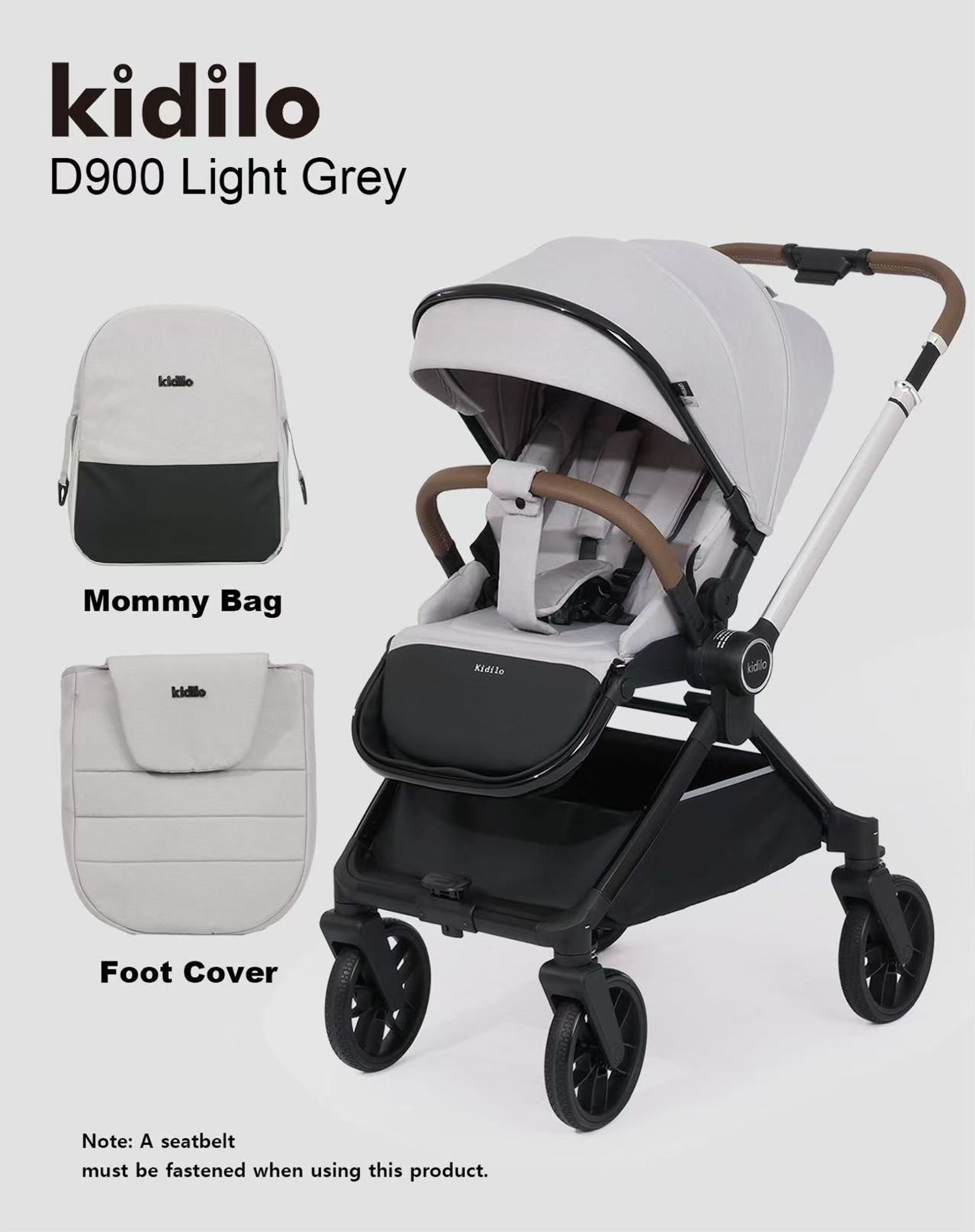 Kidilo D900 хүүхдийн тэрэг + хөлийн хучлага + цүнх