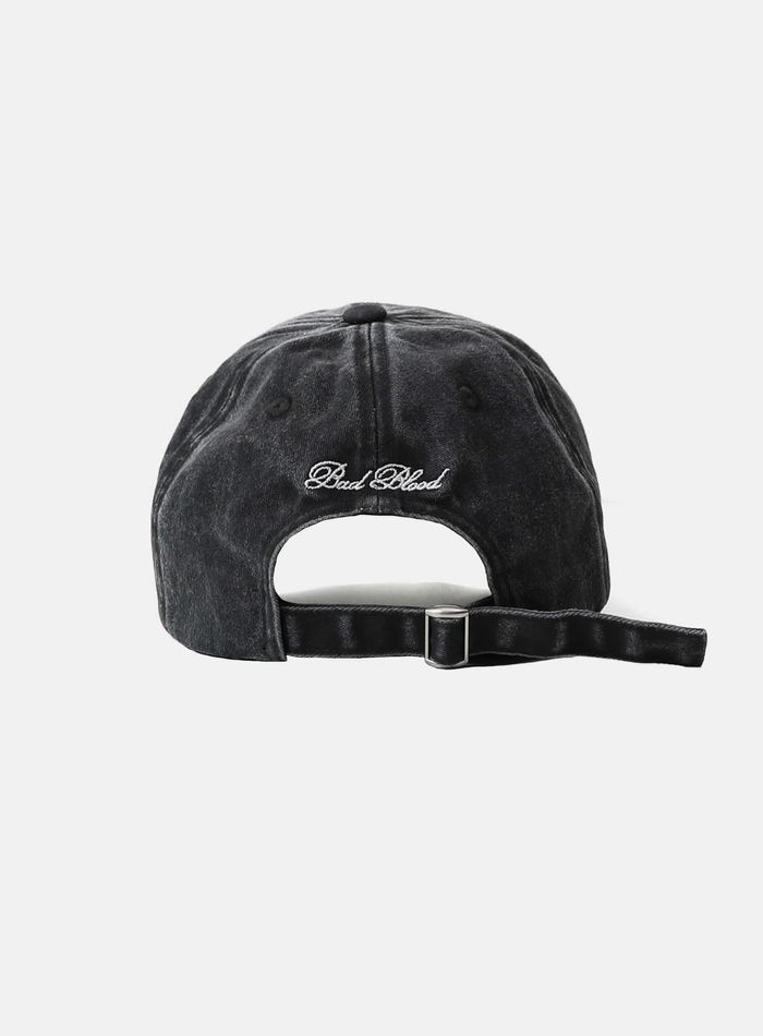 Washed Classic Mini Logo Ball Cap - Black