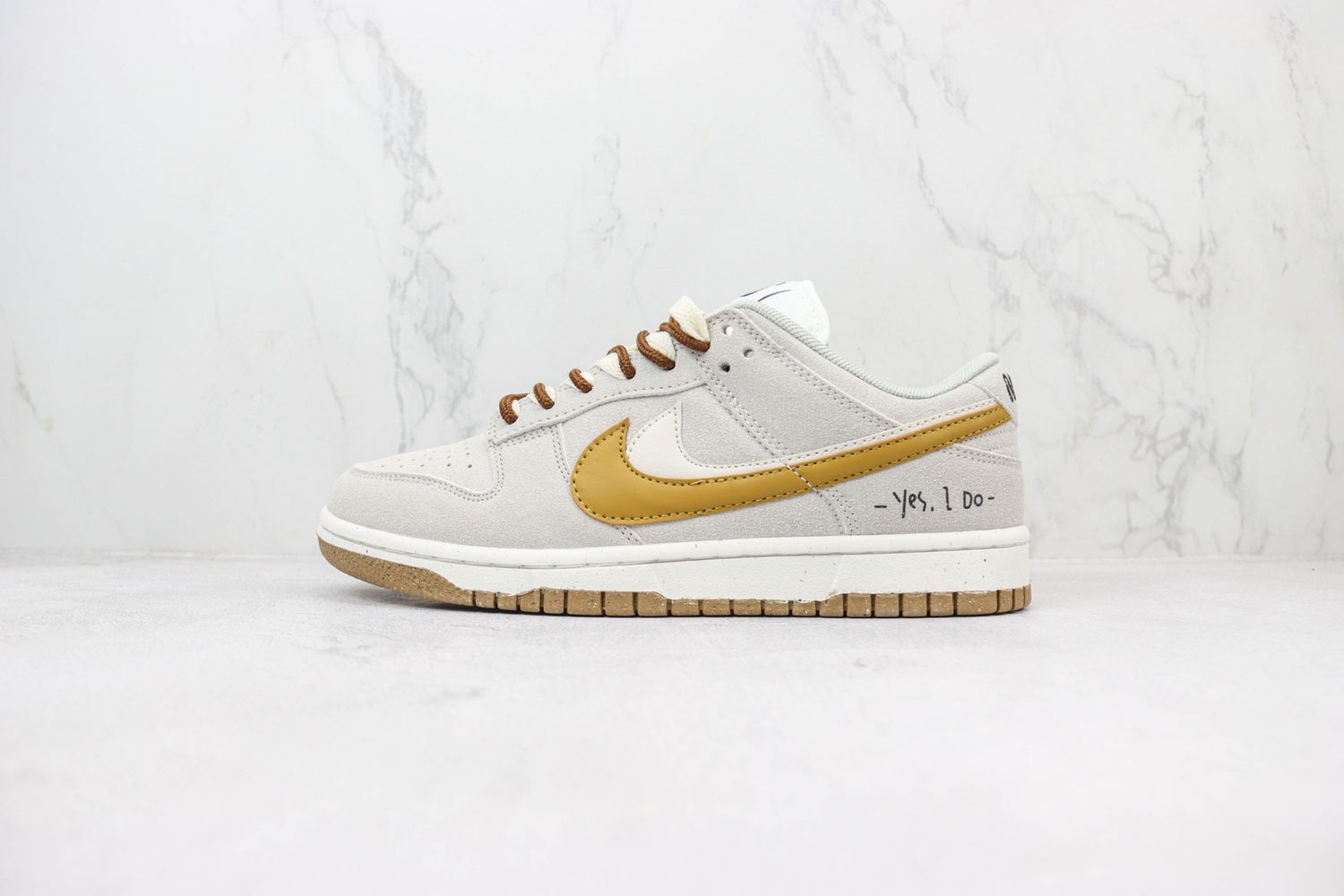 Nike Dunk Low SE 85 Yes I Do Grey Brown Swoosh
