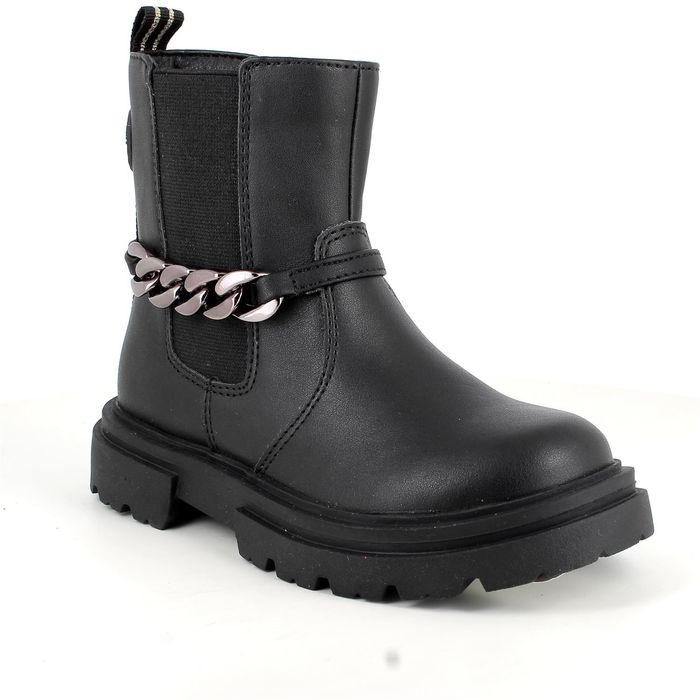 PRIMIGI: Охидын Хар Ankle Boots — Зүрхэн Чимэглэлтэй