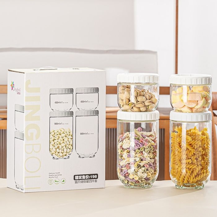 4 ширхэг шилэн сав 