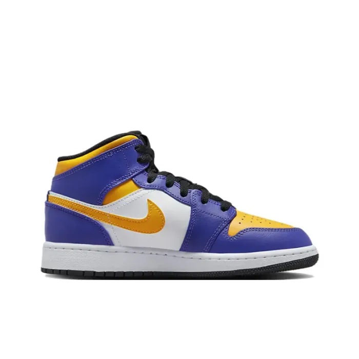 Jordan 1 Mid Lakers 2022 GS