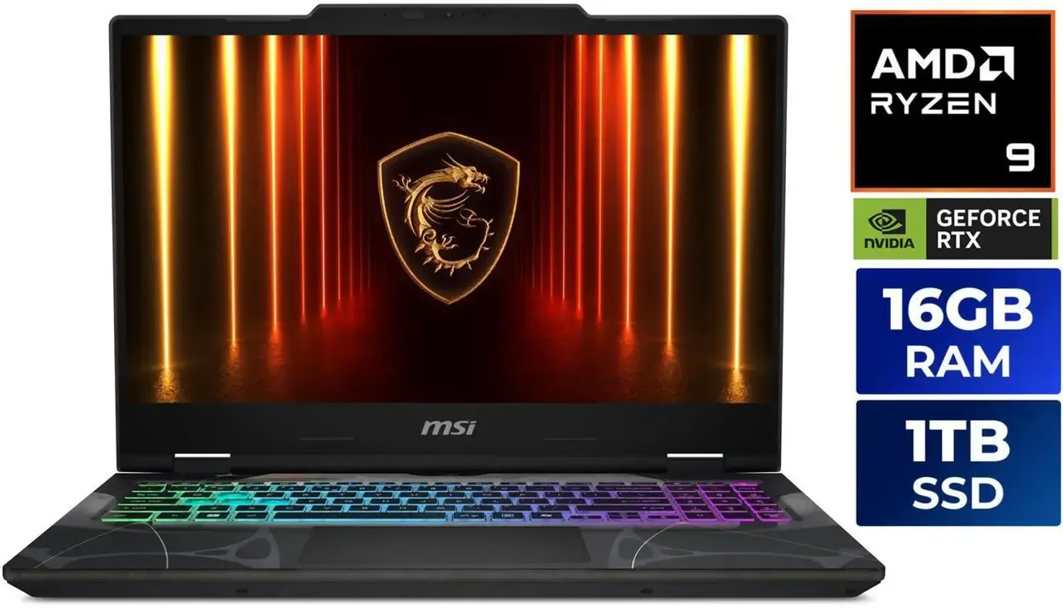MSI Cyborg A15 AI 15.6" FHD 144Hz Display, AMD Ryzen AI 9-270 CPU,NVIDIA GeForce RTX 5060 GPU, 16GB DDR5 RAM, 1TB SSD  Gamer Laptop НѲАТ-тай ҮНЭ