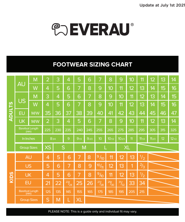 Ever Australia размерын сонголт