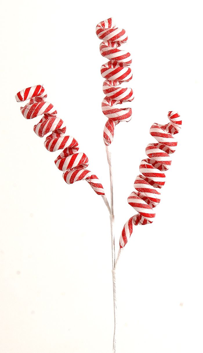 Branch red & white candy cane