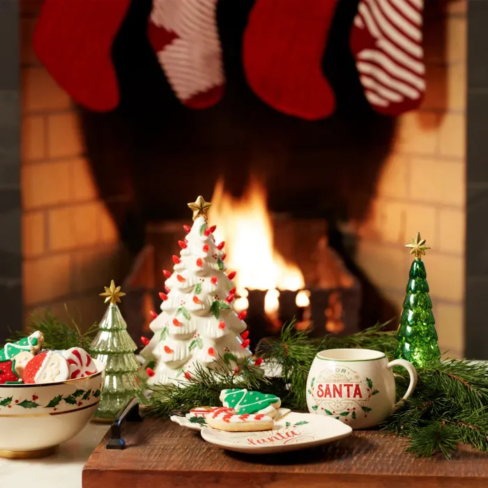 Radiant Light Lit Pine Tree