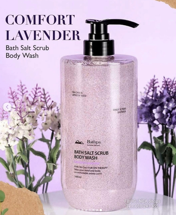Bathpa Bath Salt Body Wash Comfort Lavender 1000ml