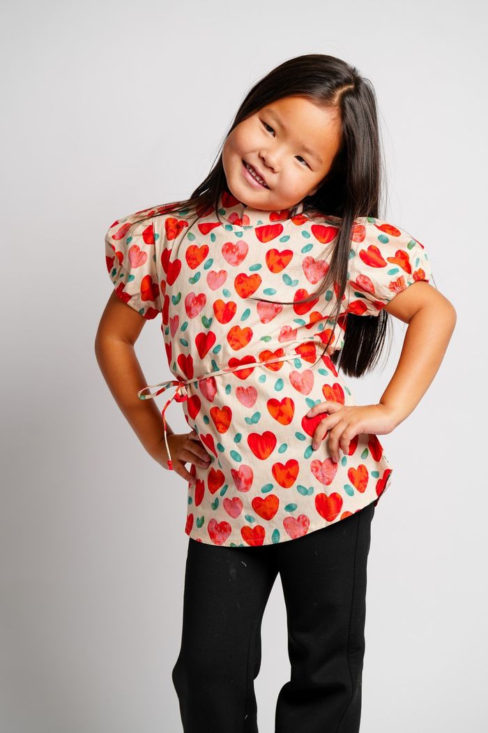 Зүрхэн хээтэй дэрвэгэр цамц