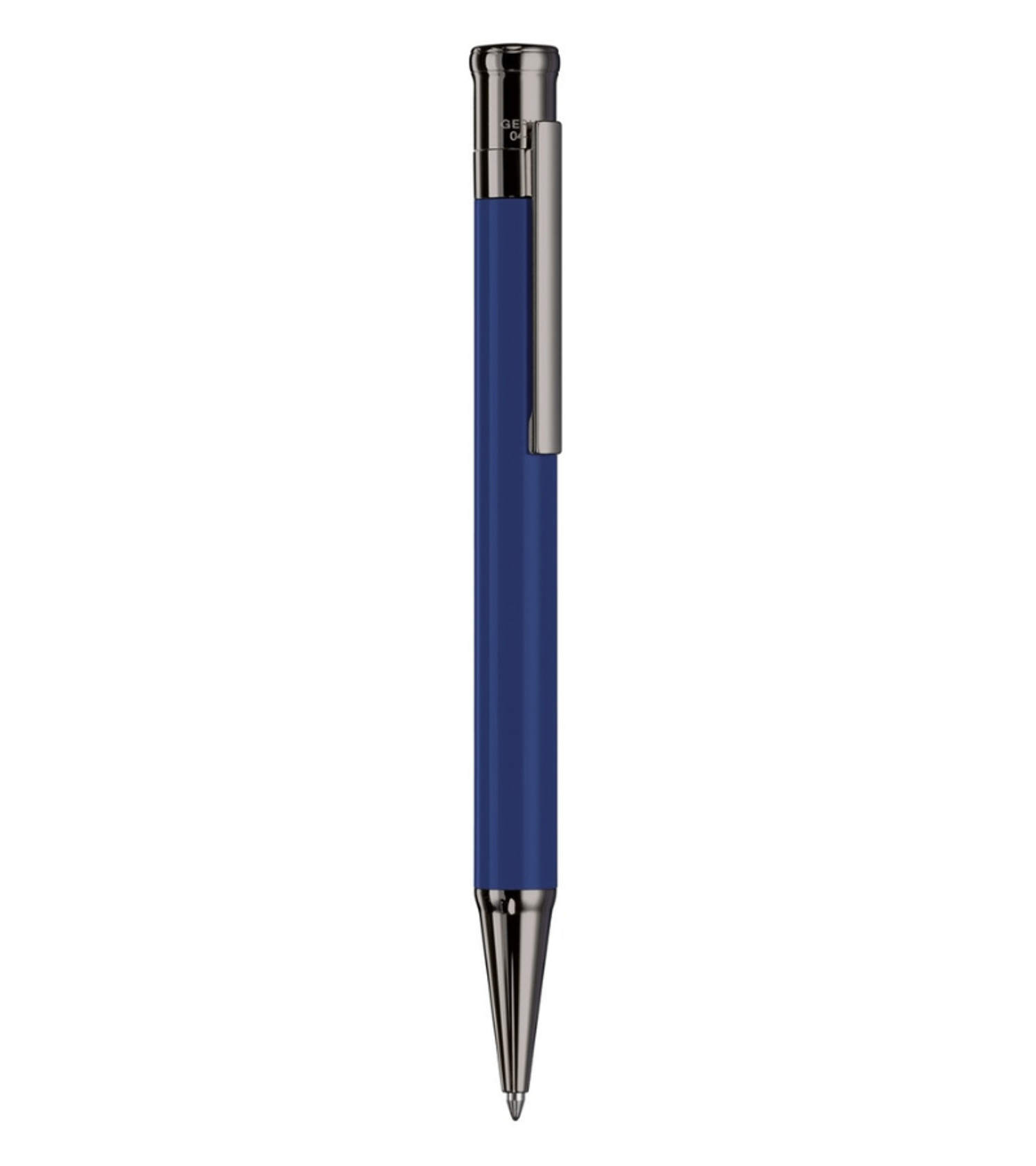 Otto-Hutt Design 04 Ballpoint pen - barrel cornflower blue shiny lacquered, cap and fittings ruthenium plated