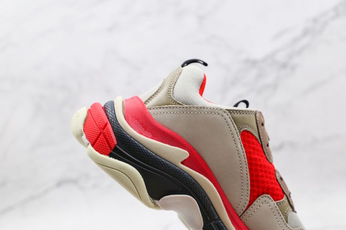Balenciaga Triple S Red Grey White