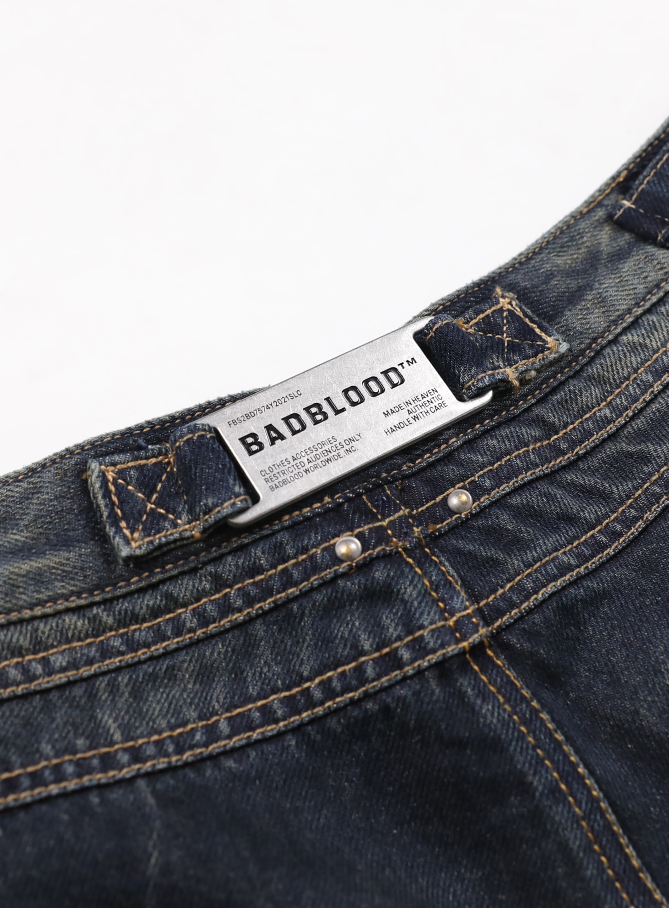Aquila Denim Wide Flare Pants - Rusty Blue