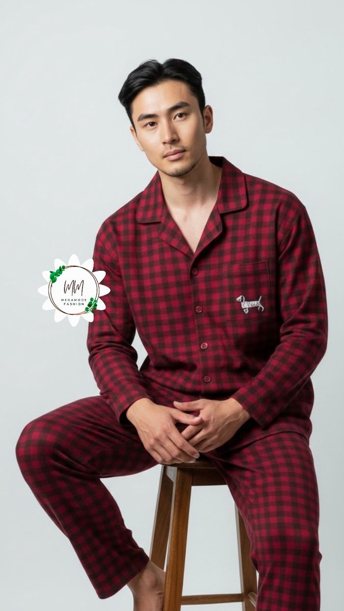 Men red cotton pajama
