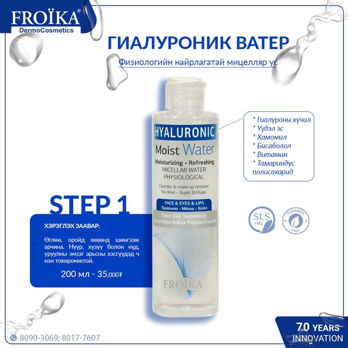 Hyaluronic Physiological Water/ Мицелляр ус