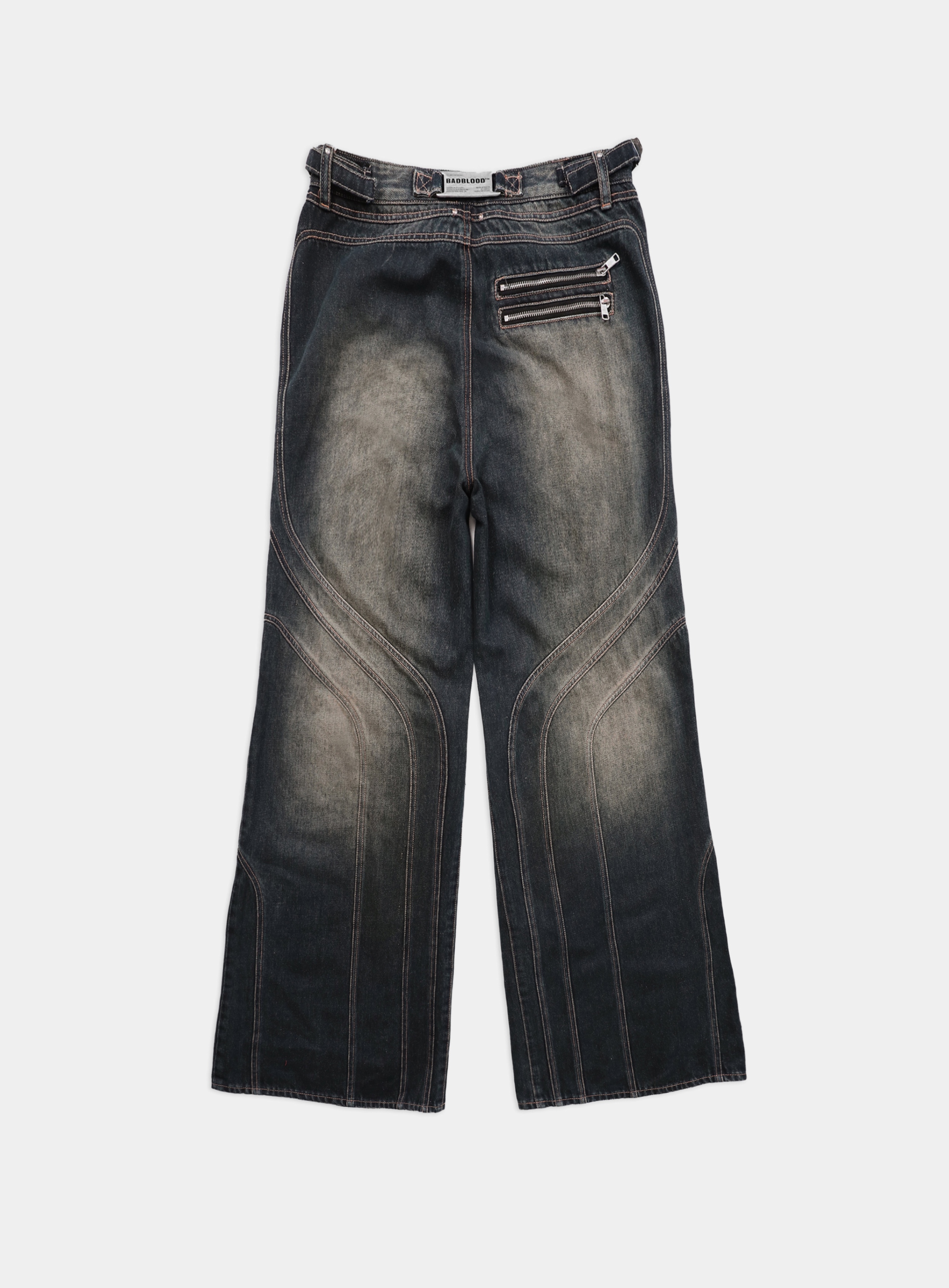 ◆BADBLOOD◆ Aquila Denim Wide Flare Pants Rusty Blue Badblood Aquila Denim Wide Flare Pants Rusty Blue – BBGSHOPHK