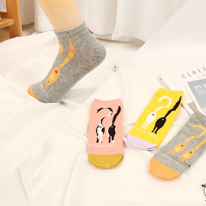 Long Tail Ladies Socks(2 Pairs/Set)