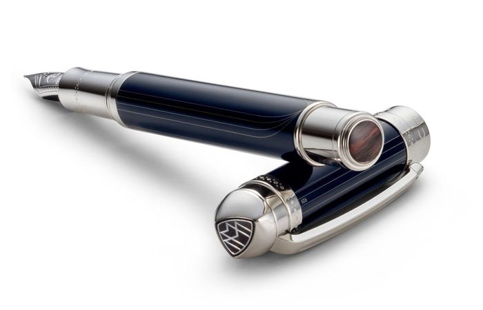 MAYBACH Fountain pen (M) - Lustrous Nautical Blue Lacquer - Platinum
