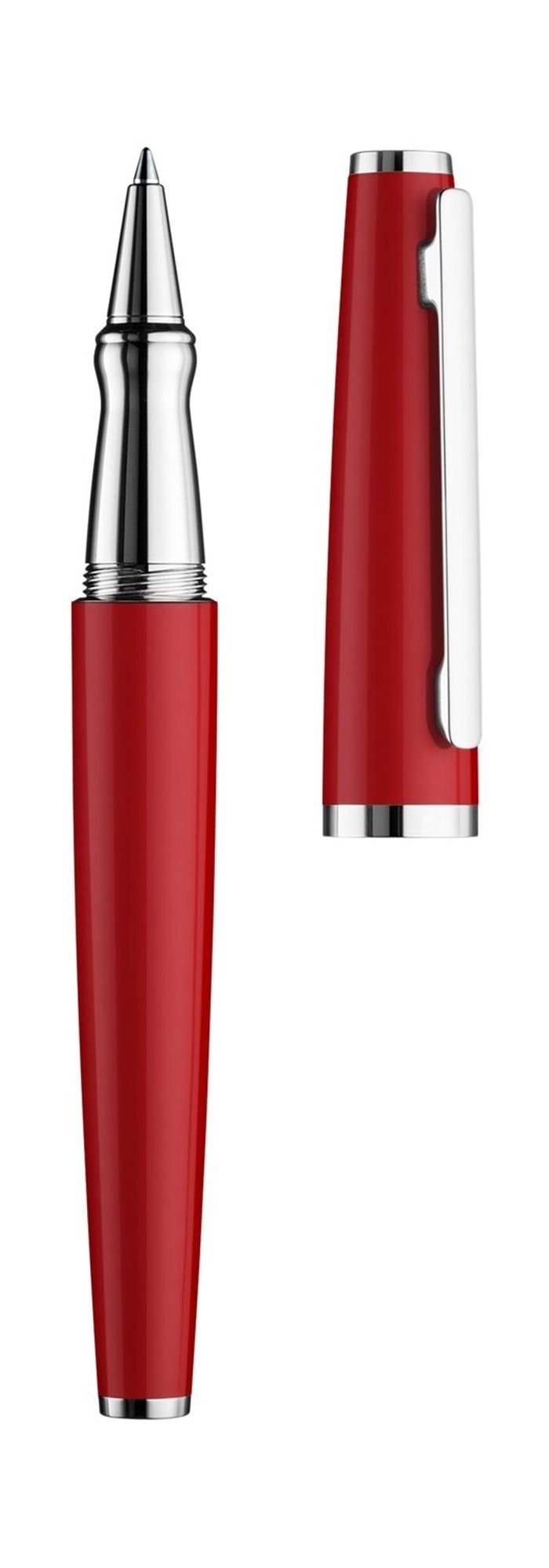 Otto-Hutt Design 06 Rollerball, red shiny, fittings platinum plated
