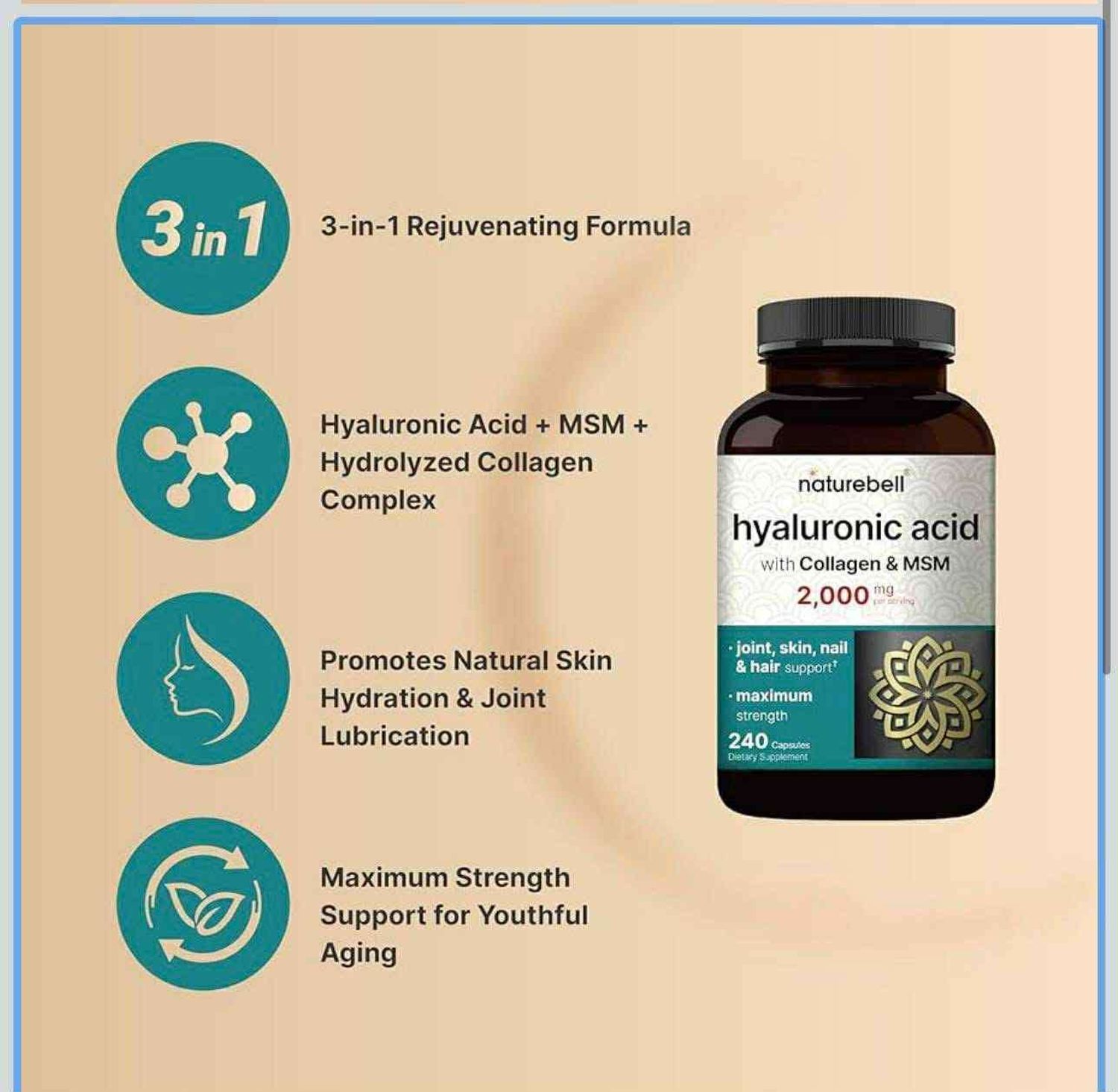 Hyaluronic Acid + Collagen + MSM 